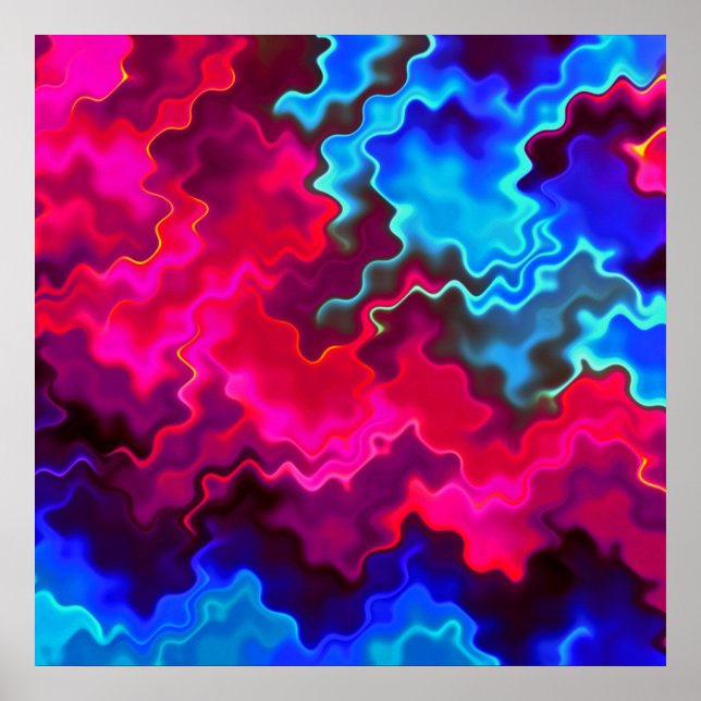 Psychedelischer Sturm Poster (Vorne)