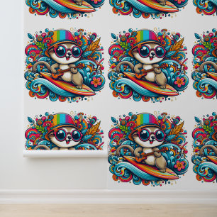 Psychedelischer Surfer-Typ Tapete