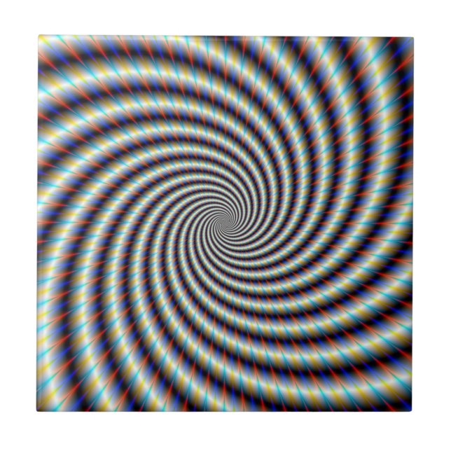 Psychedelischer Swirl Fliese (Vorderseite)