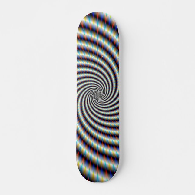 Psychedelischer Swirl Skateboard (Vorne)
