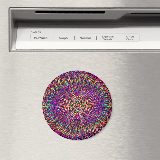 Psychedelischer Swirling Star..... Magnet (In Situ (Geschirrspüler))
