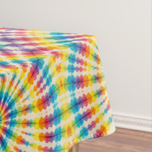 Psychedelischer Tie Dye | Groovy Retro-Tischdecke
