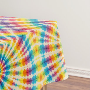 Psychedelischer Tie Dye Groovy Retro-Tischdecke Tischdecke