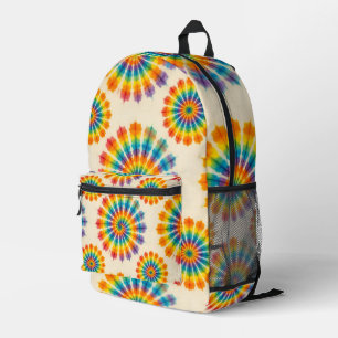 Psychedelischer Tie Dye Retro-Groovy-Rucksack Bedruckter Rucksack