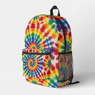 Psychedelischer Tie Dye Retro-Groovy-Rucksack Bedruckter Rucksack