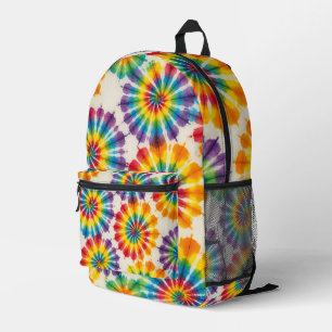 Psychedelischer Tie Dye Retro-Groovy-Rucksack Bedruckter Rucksack