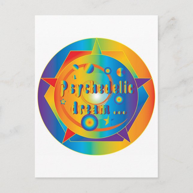Psychedelischer Traum ... Postkarte (Vorderseite)