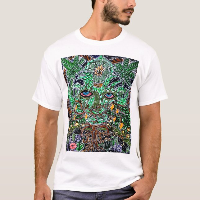 psychedelischer unerfahrener Mitarbeiter T-Shirt (Vorderseite)