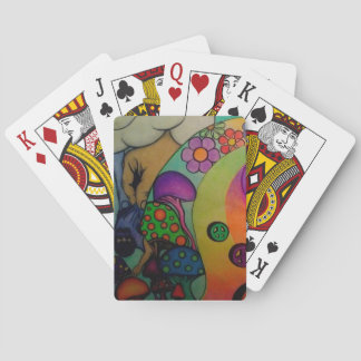 Psychedelischer Universumhippie-Spielkarten Spielkarten