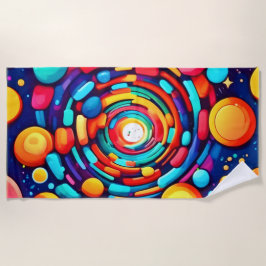 Psychedelischer Vortex der Farbe Strandtuch