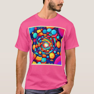 Psychedelischer Vortex der Farbe T-Shirt