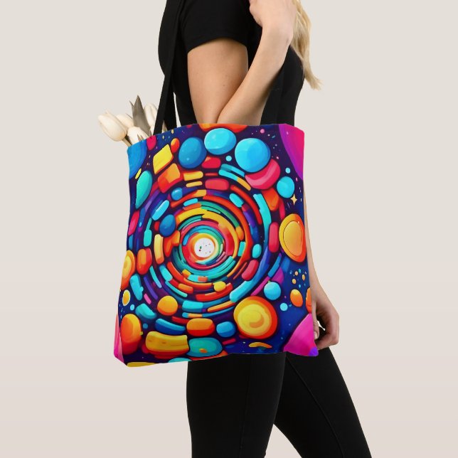 Psychedelischer Vortex der Farbe Tasche (Von Nahem)