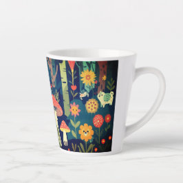 Psychedelischer Walddesign Milchtasse