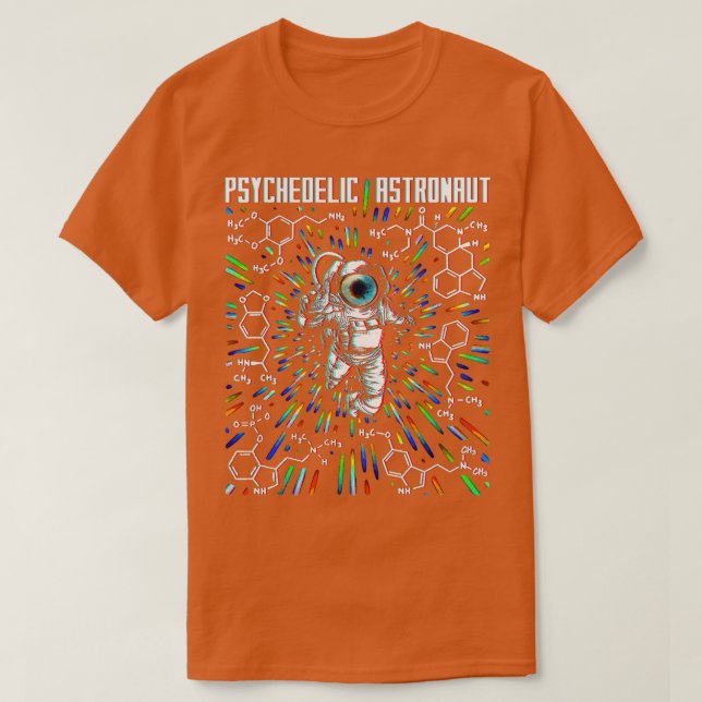 Psychedelischer Weltraumamer Psychonaut EDM Rave T-Shirt (Design vorne)