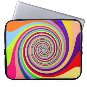 Psychedelischer Wirbel Laptop-Hülle Laptopschutzhülle