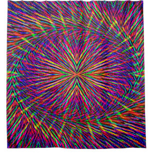 Psychedelischer wirbelnder Stern...... Duschvorhang