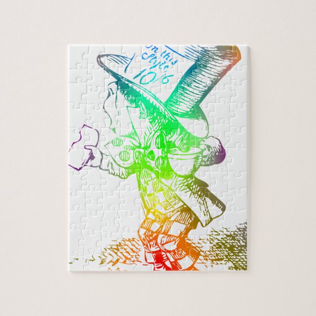 Psychedelischer wütender Hutmacher Trippy Alice (Vertikal)