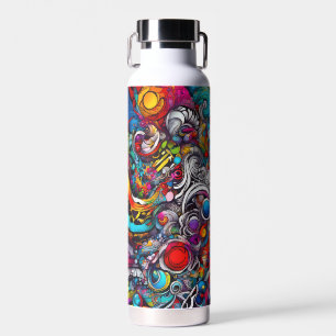 Psychedelisches Abstract Design Trinkflasche