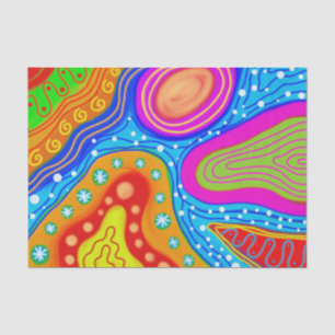 psychedelisches abstraktes Gewebepapier Seidenpapier