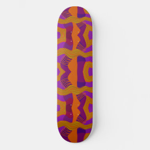 Psychedelisches afrikanisches Patchwork: Lila Oran Skateboard