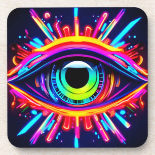 Psychedelisches Auge des Universums Art Getränkeuntersetzer