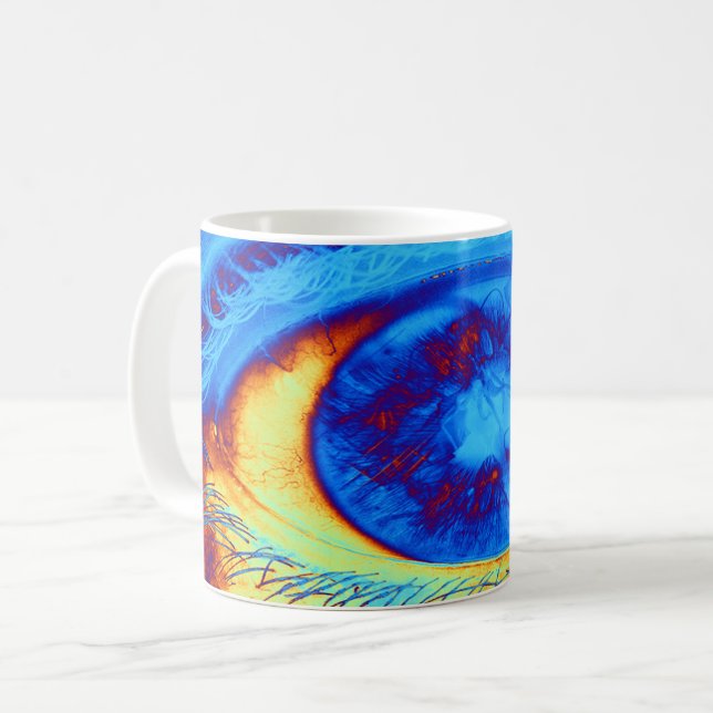 Psychedelisches Auge Kaffeetasse (Vorderseite Links)