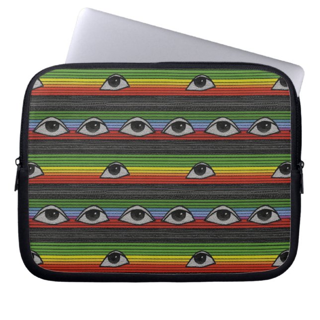 Psychedelisches Augenmuster Laptopschutzhülle (Vorderseite)