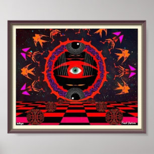 Psychedelisches Augenposter Poster