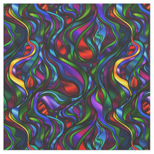 Psychedelisches beflecktes Glas abstrakt Stoff