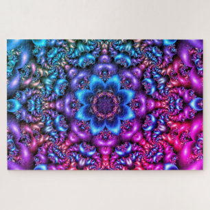 Psychedelisches Blume-Mandala-Puzzle