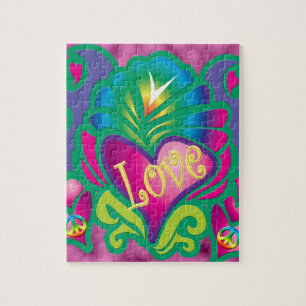 Psychedelisches Blumenherz