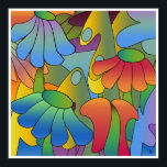 Psychedelisches Daydream Poster<br><div class="desc">Dieses psychedelische Poster bietet Traum wie Blume und Bäume in einer Reihe von Farbverläufen.</div>