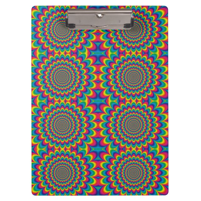 Psychedelisches Design Klemmbrett (Vorderseite)