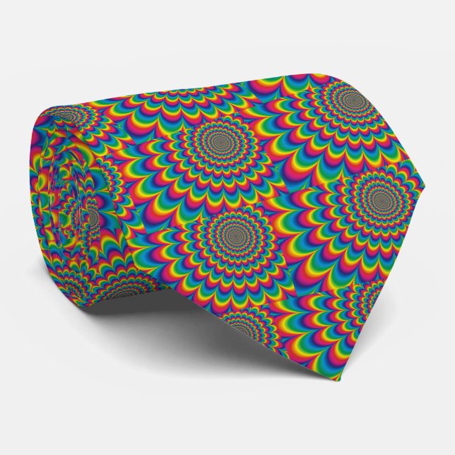Psychedelisches Design Krawatte (Gerollt)