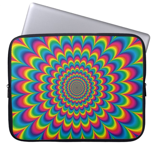 Psychedelisches Design Laptopschutzhülle (Vorderseite)