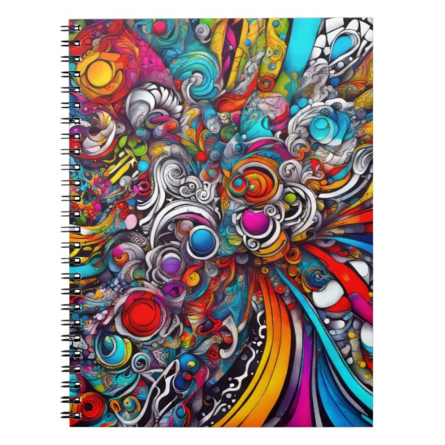 Psychedelisches Design Notizblock (Vorderseite)