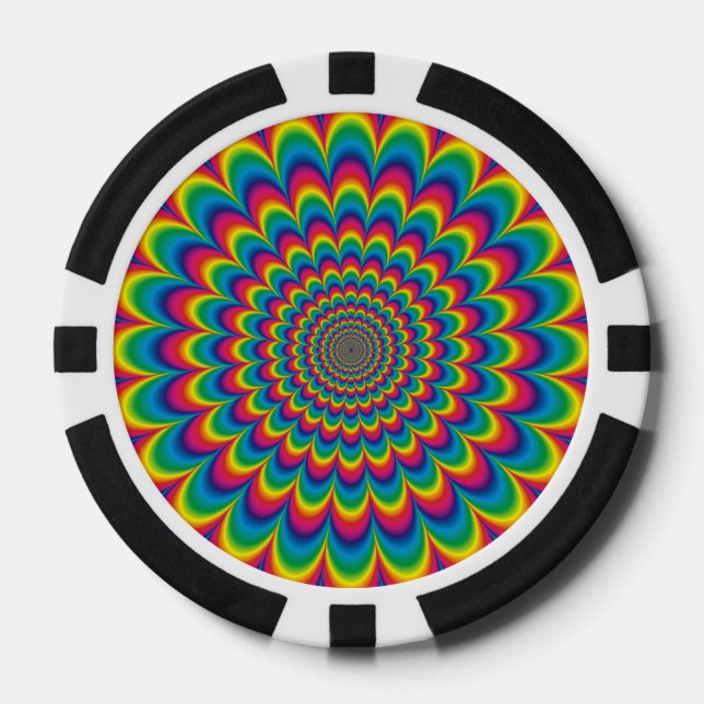 Psychedelisches Design Pokerchips (Vorderseite)