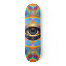 Psychedelisches Drittes Auge Skateboard – Heilige