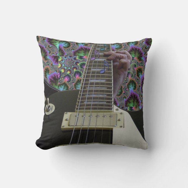 Psychedelisches E-Gitarren-Musik-Kissen Kissen (Vorderseite)