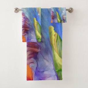 Psychedelisches Farbschema Badhandtuch Set