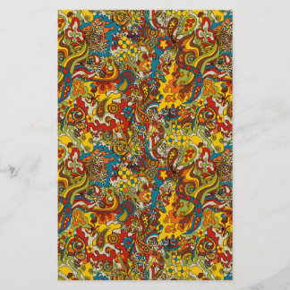 psychedelisches Flow-Scrapbook, matte Schreibwaren Briefpapier