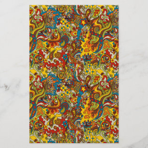 Psychedelisches Flow-Srapbook, matt stationär Briefpapier