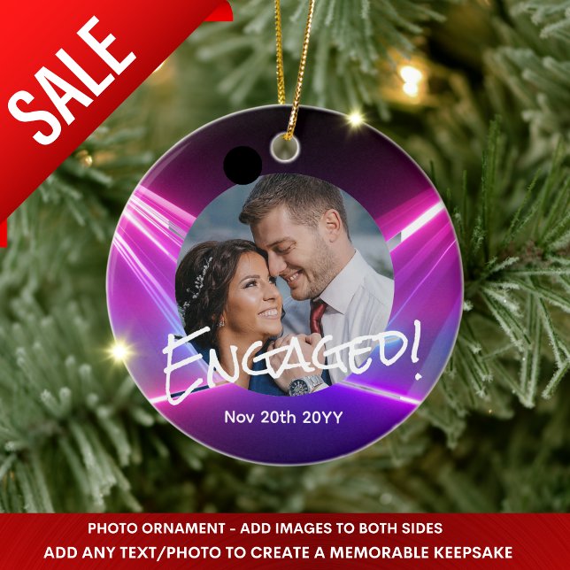 Psychedelisches FOTO Weihnachtsdekoration Neon Mod Keramik Ornament (Von Creator hochgeladen)