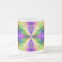 Psychedelisches Fraktal 85 ~ Mattierte Glass-Tasse