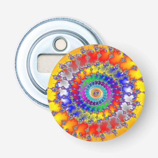 Psychedelisches Fraktal Flaschenöffner (Vorderseite)