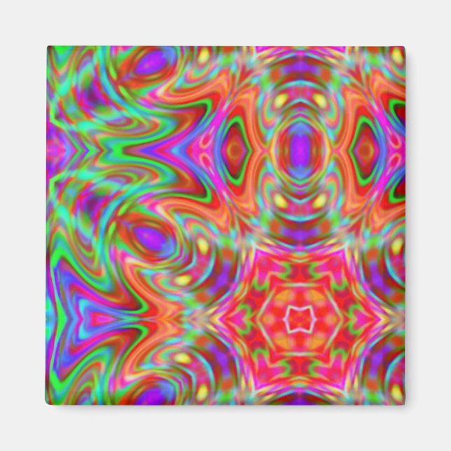 psychedelisches Fraktal Magnet (Vorne)