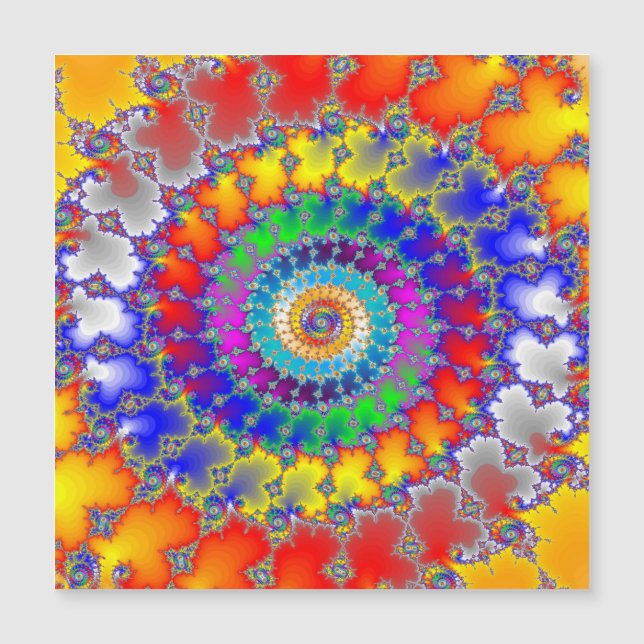 Psychedelisches Fraktal Magnetkarte (Vorderseite)