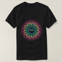 Psychedelisches Fraktal-Mandala 2026 Design mit Ne T-Shirt