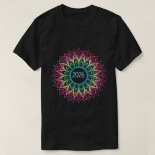 Psychedelisches Fraktal-Mandala 2026 Design mit Ne T-Shirt