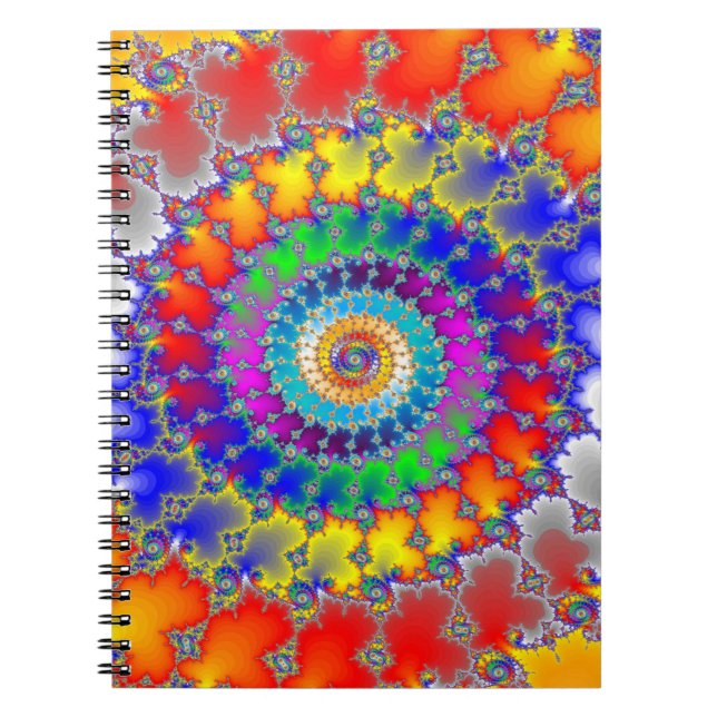 Psychedelisches Fraktal Notizblock (Vorderseite)